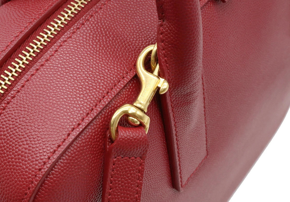 SAINT LAURENT PARIS Saint Museum 2way Shoulder Bag Leather Red - Picture 6 of 9